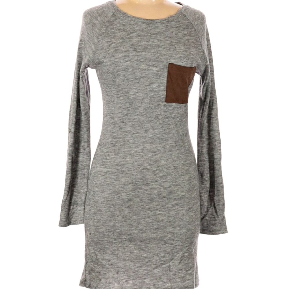 'Ya Los Angeles' Grey Bodycon Longsleeve Dress